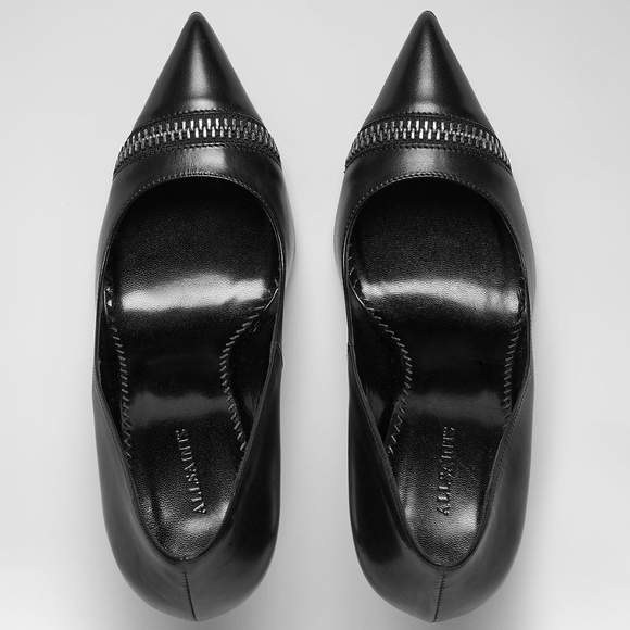 $298 Allsaints Spitalfields Shoes Black Karli Pump - Picture 3 of 4